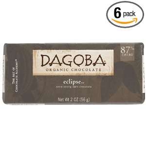 Dagoba Organic Chocolate Bar, Eclipse (Extra Strong Dark Chocolate), 2 