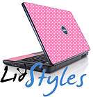   PINK POLKA DOTS Laptop Skin Decal Protector fits Dell Inspiron 1545