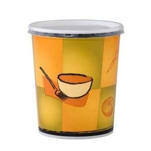   Paper Soup / Hot Food Cup with Plastic Lid 250/CS   Streetside Design