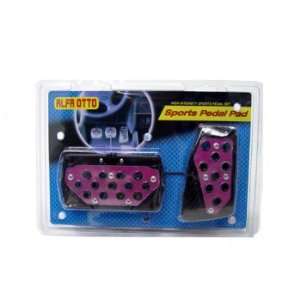   Purple With Black Outer Rim 2pc Automatic Transmission Racing Pedals