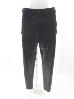 JEANETTE FOR ST MARTIN Black Sequined Slacks Pants Sz 4  