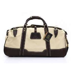  Canvas With Genuine Leather Trim High Capacity Travel Bag/Duffel Bag 