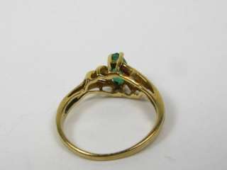 High Quality .40ct Natural Colombian Emerald Solitaire 14k YG Childs 