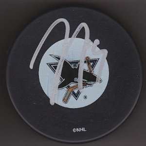  Autographed Joe Thornton Hockey Puck   #2   Autographed NHL 