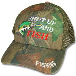  Shut Up And Fish   New Style Ball Cap Collectible from 