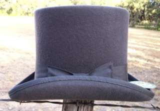 NEW Scala Grey MAD HATTER Victorian Dickens Tuxedo Dress TOP HAT 