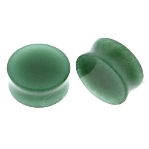  Green Aventurine Stone Plugs   1 (25mm)   Sold as a Pair 