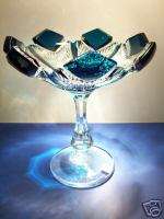 Caesar Crystal Compote Cased & Hand Cut To Clear Bohemian Czech 