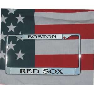  BOSTON RED SOX ENGRAVED LICENSE PLATE FRAME Automotive