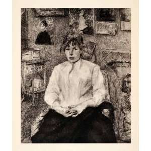  1936 Photolithograph Toulouse Lautrec Woman White Caraco 