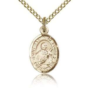  Gold Filled 1/2in St Martin de Porres Charm & 18in Chain 