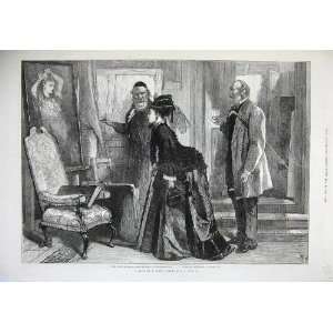   1874 Artist Studio Painting Men Woman Pasquier Print