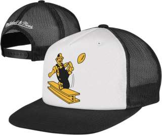 Pittsburgh Steelers Mitchell & Ness Throwback Meshback Snapback 