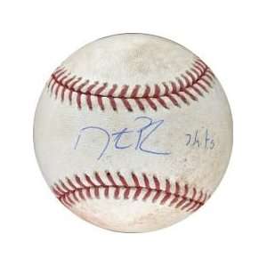  Dustin Pedroia Autographed 3 Hits Game Used Baseball 