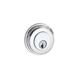   Nickel Stepped Double Cylinder Deadbolt with the Stepped Rose from th