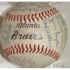  1976 Braves Team 27 SIGNED Baseball