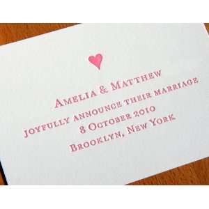 carrot & stick custom letterpress wedding announcements