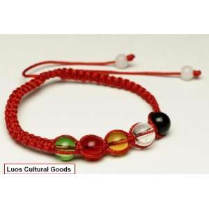  5 Elements Hand Made Red Color String Bracelet   for good 