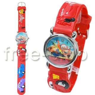 Disney Pixar Mater Car 3D Red Wrist Cartoon Kids Watch  