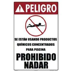  Sign Danger Strong Pool Chemicals Spanish 5009Wa1218S 