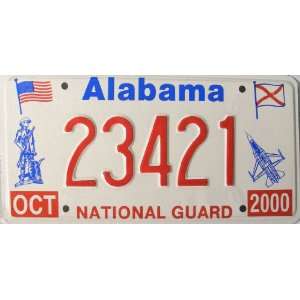  Alabama License Plate National Guard 