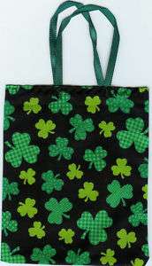 CLOVER St Patricks Day Party Favor Bags   Set of 6  