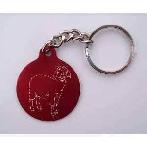  Laser Etched Goat Key Chain