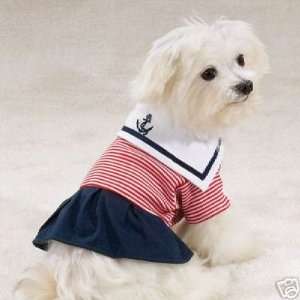Casual Canine Paw Harbor Sailor Dog Dress SMALL  Kitchen 
