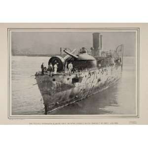  1900 Print Spanish American War Armored Cruiser Vizcaya 