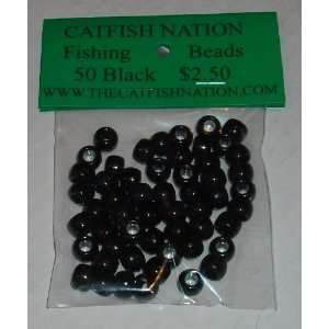  Black fishing beads 50 pk