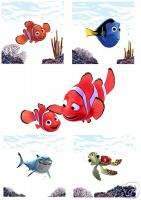 Finding Nemo   Dory   Squirt Iron on transfer 8x10  
