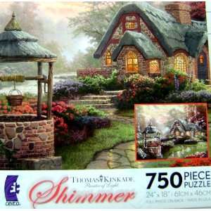   Kinkade Shimmer Make A Wish Cottage Puzzle 750 Pieces Toys & Games