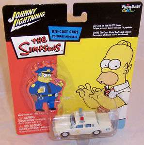 JOHNNY LIGHTNING Simpsons POLICE CAR Chief Wiggum Card  