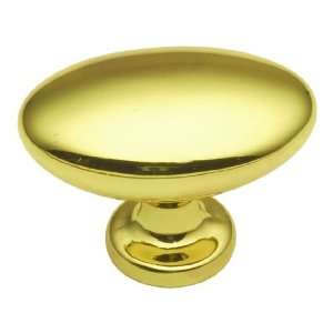  Belwith Eclectic BW P301 3 Oval Polished Brass Knob