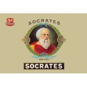  Vintage Art Socrates Cigars   Know Thyself   01838 0 