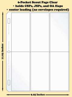 One side loading 2 pocket page with 2 envelopes with insert cards