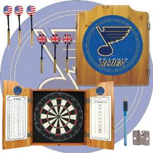  NHL St. Louis Blues Dart Cabinet includes Darts and Board 