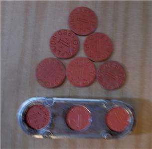 NINE WWII OPA RED POINT TOKENS in a JEMCO Holder WOW  