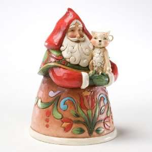  Jim Shore Heartwood Creek Santa with Cat *NEW 2011*