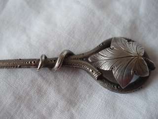 JAM SPOON & TONGS, VICTORIAN, STERLING SILVER, circa 1888  