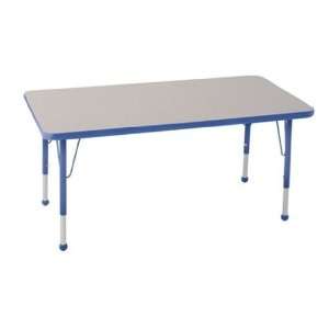  30 x 48 Rectangular Adjustable Activity Table in Gray 