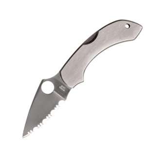  Spyderco Dragonfly SS Serrated Edge C28S Stainless With 