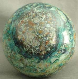 Chrysocolla Malachite 2.5 inch Stone Sphere Arizona #4  