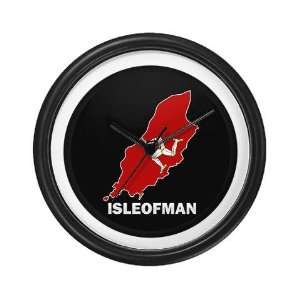  Flag Map of Isle of Man Manx Wall Clock by 