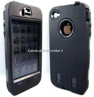 New Heavy Duty Case Cover For Apple iPhone 4 4G Black  