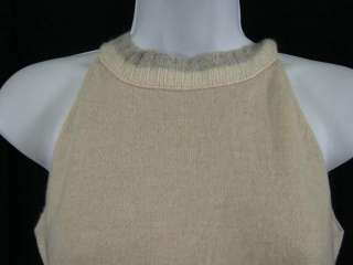 GENTRY PORTOFINO Cashmere Beige Sweater Top SZ 42  