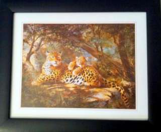 Framed Wild Endangered Cheetah Cub/Mom Big Cat Poster  