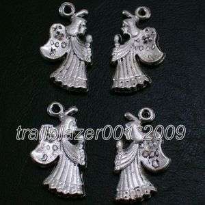 90p Tibetan Silver lovely angel jewelry spacers f0069_1  