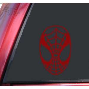  Spiderman Face Spidey Mask Vinyl Decal Sticker   Dark Red 