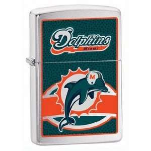  Miami Dolphins Brushed Chrome NFL Zippo Lighter Kitchen 